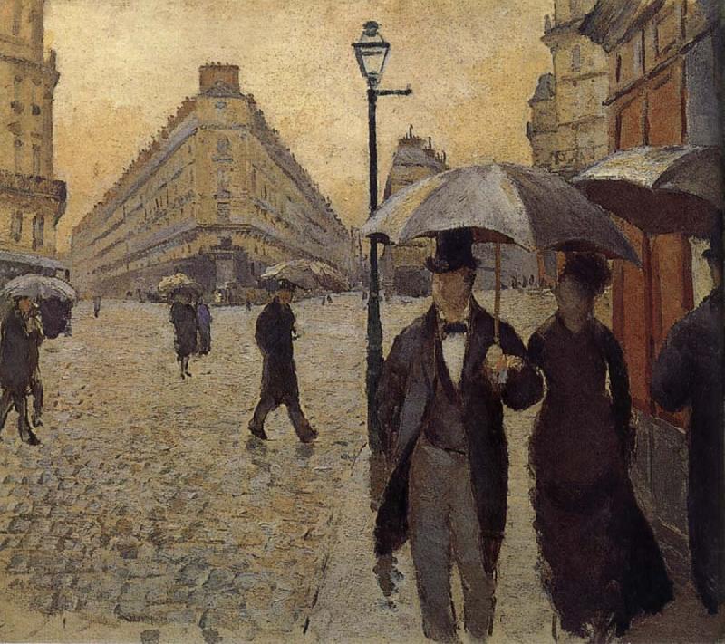 Gustave Caillebotte Study of the raining at Paris street China oil painting art